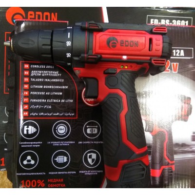 Аккумуляторный шуруповерт Edon AD-12A