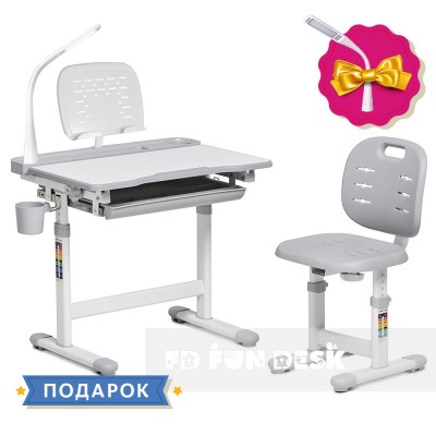 Детская парта со стульчиком FunDesk Cura Grey